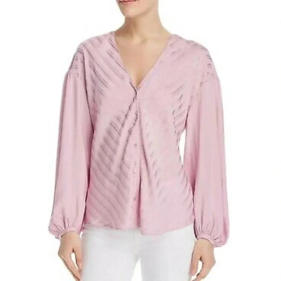 Joie Tops - JOIE NWT Satin Stripe Button Front  Blouse Size XS